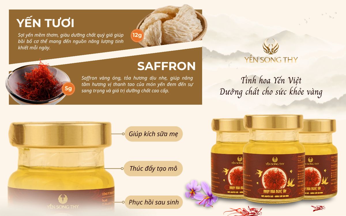 Chất dinh dưỡng mà yến chưng Saffron mang lại có thể hỗ trợ phần nào cơ thể sau sinh của các mẹ 