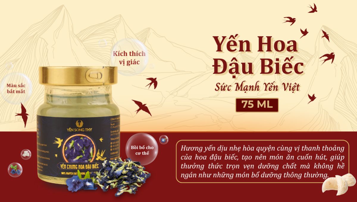 Hoa đậu biếc có một màu xanh tím nhẹ giúp kích thích thị giác người dùng