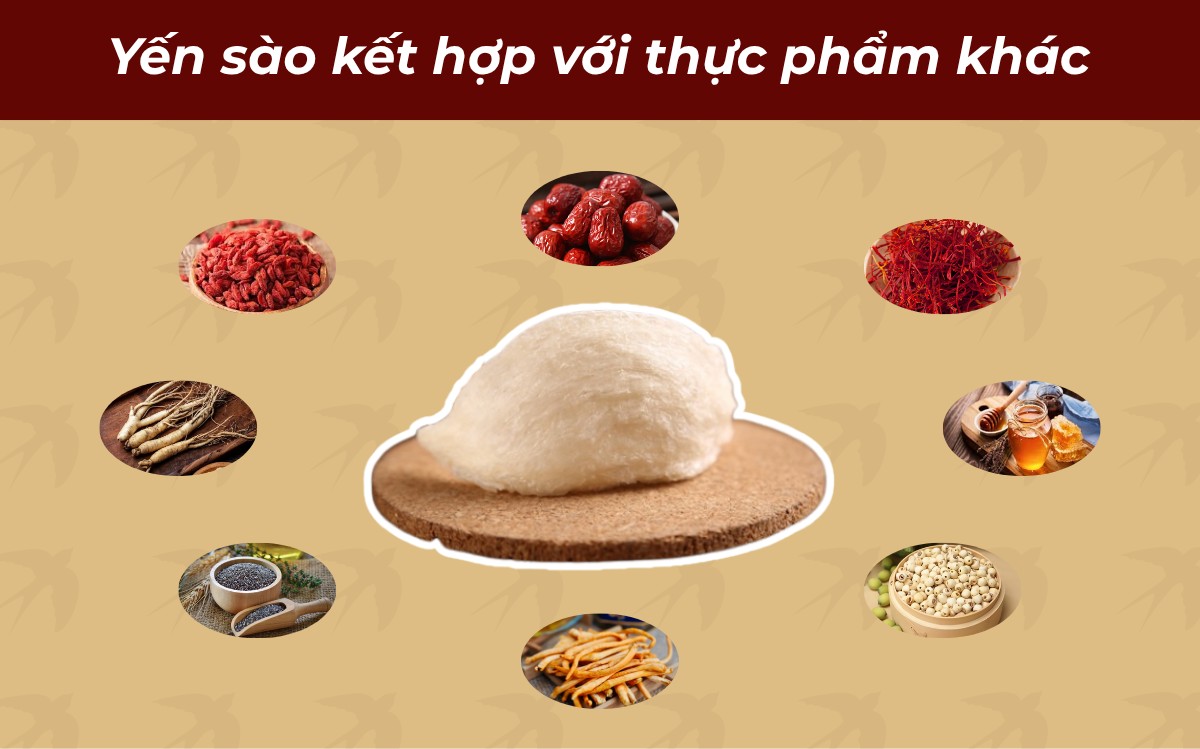 Kết hợp yến sào với một số thực phẩm giúp đa dạng khẩu vị và tăng thêm chất dinh dưỡng có trong món ăn.