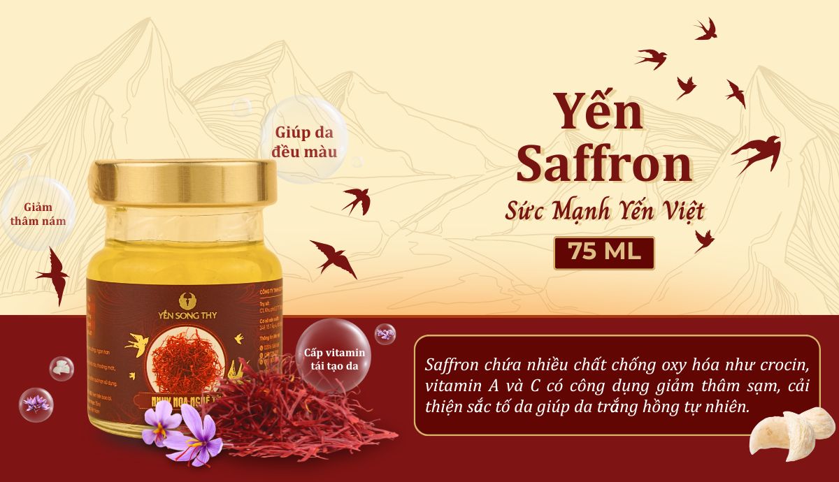 Saffron có tác dụng tái tạo da giúp da hồng hào và giảm thâm sạm