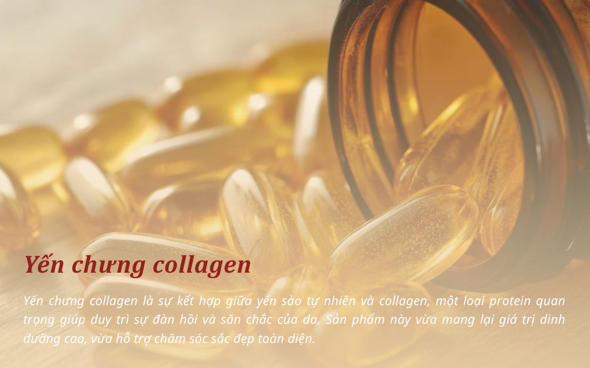 Yến chưng collagen hỗ trợ phục hồi và tái tạo làn da bị tổn thương