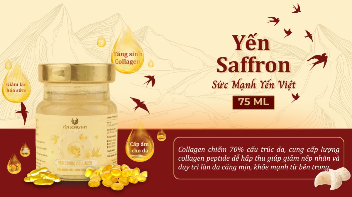Yến chưng collagen mang lại lượng collagen dễ hấp thu hỗ trợ làn da khỏe mạnh từ sâu bên trong