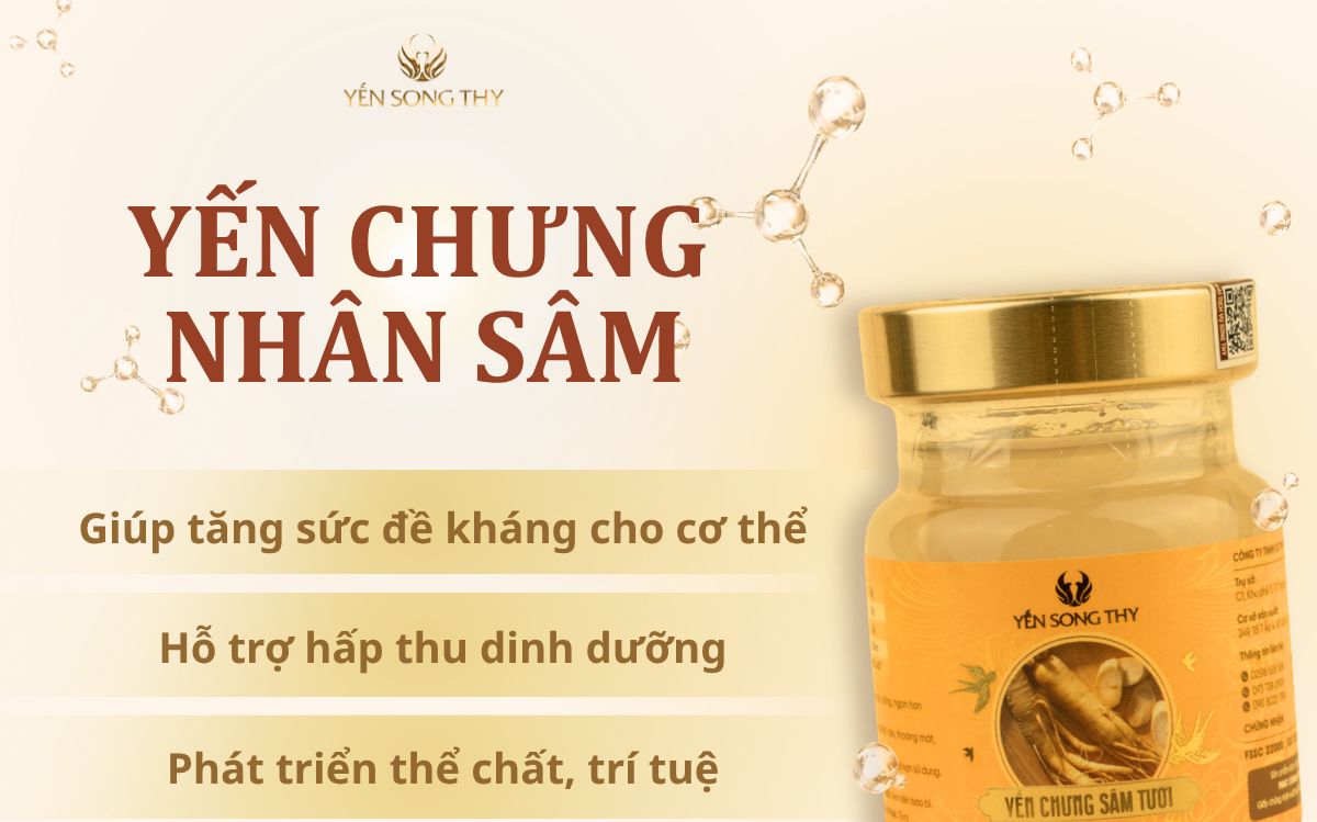 Yến chưng kết hợp với nhân sâm giúp trẻ nhỏ nâng cao thể chất và phát triển tốt hơn